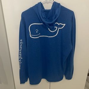 Vineyard Vines Long Sleeve Whale Shirt with Hood and Pocket
